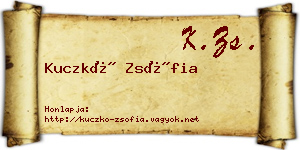 Kuczkó Zsófia névjegykártya